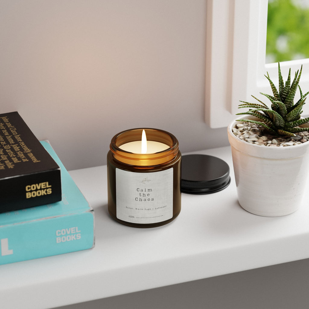 Calm the Chaos (White Sage + Lavender) Soy Candle 4oz