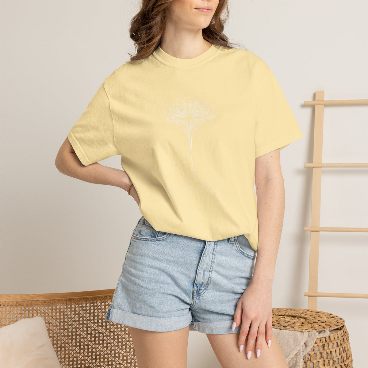 T-Shirt — 'He Carried It All' Cross Graphic Christian Tee